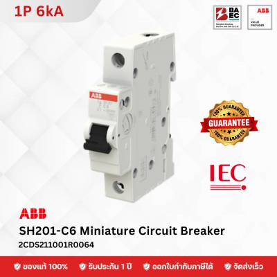 ABB Miniature Circuit Breaker SH201-C 6A 1P 6KA
