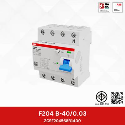 ABB RCCB Type B 4P รุ่น F204 B-40/0.03